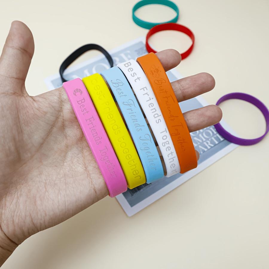 80pcs Custom Laser-Engravable Silicone Wristband Set